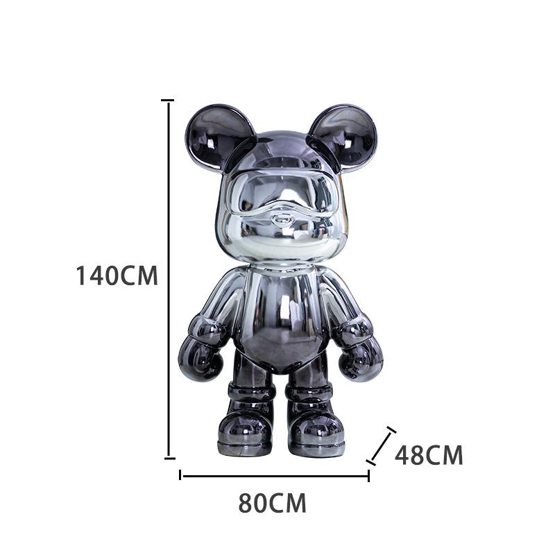 Креативная тумба под телевизор BE@RBRICK: Стильное напольное украшение в виде медведя с функцией копилки, простой декор для гостиной.