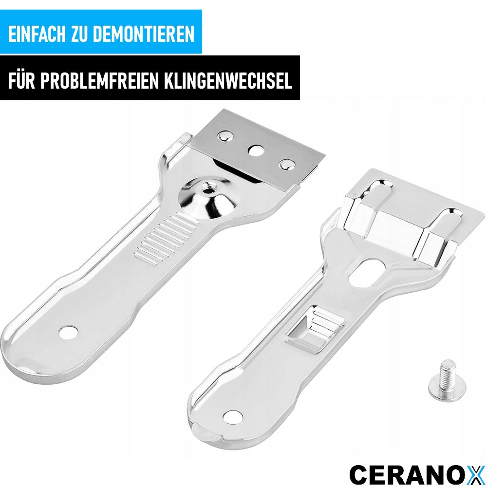 Скребок для керамической плиты CERANOX, скребок для стекла, 5 сменных лезвий, скребок для чистки плиты
