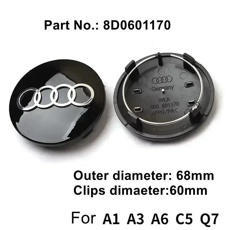 Для Audi B5 Колпаки на ступицу Горячие Для Audi 4 шт. 60/ 61/68/69 мм Колпачок центральной ступицы колеса Audi значок на ступицу подходит для Audi TT RS A3A4A5A7A8S5 S6