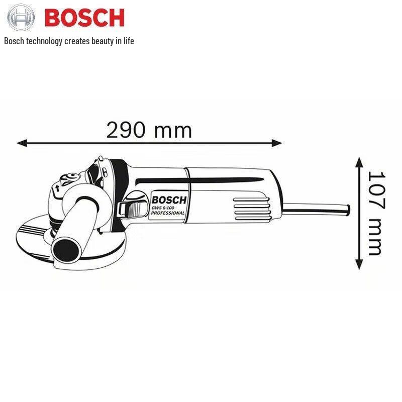 Bosch 670W Angle Grinder CN plug (adapter included)