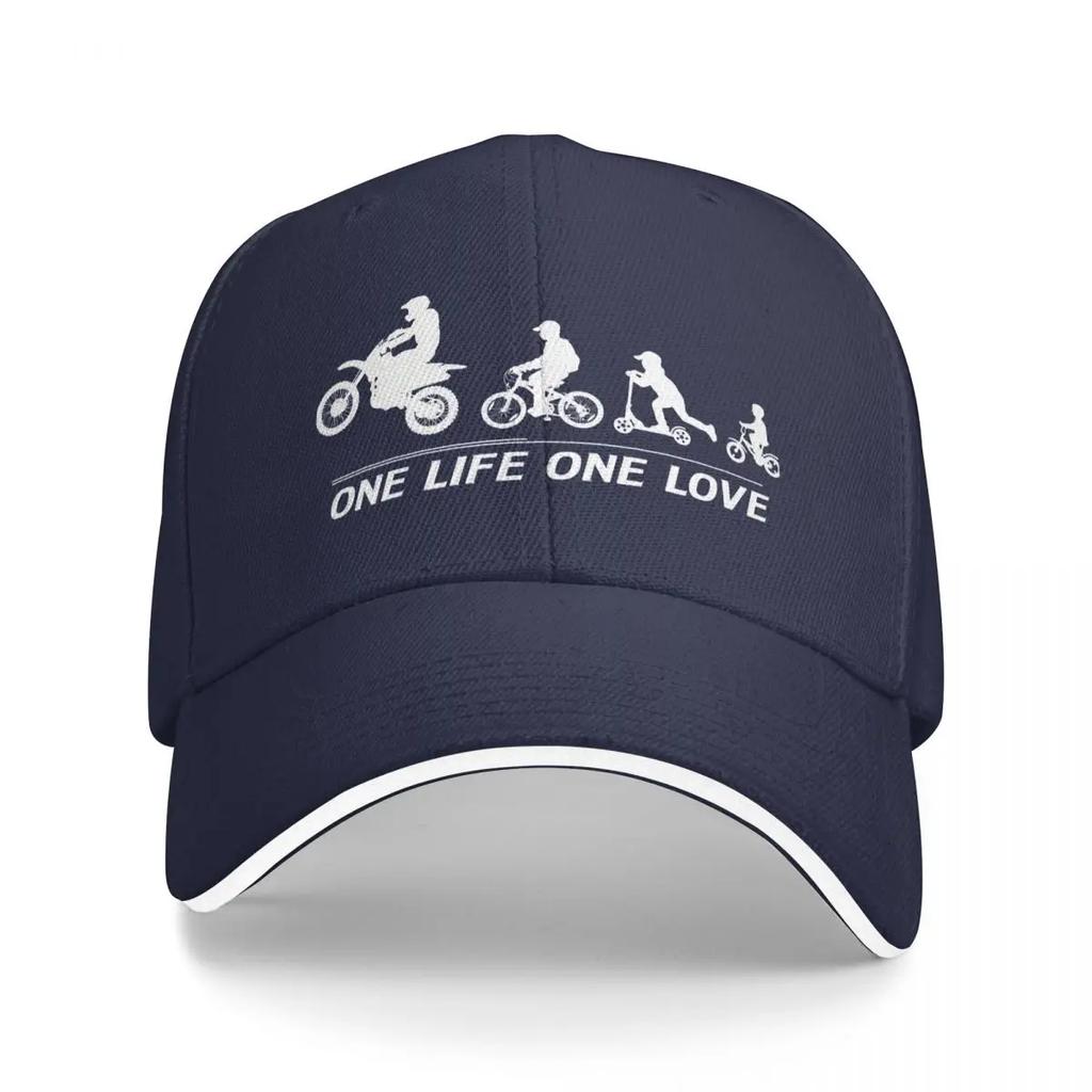 Dirt Bike Motocross Motor Sport One Life One Love Moto Dad Hats Pure Color Womens Hat Windproof Baseball Caps Peaked Cap