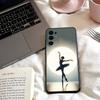 Чехол для телефона Танцовщица Балерина Для Samsung S25,24,23,22,30,21,10,9,Ultra,Plus,Lite,FE,4,5 G Мягкий Черный Чехол