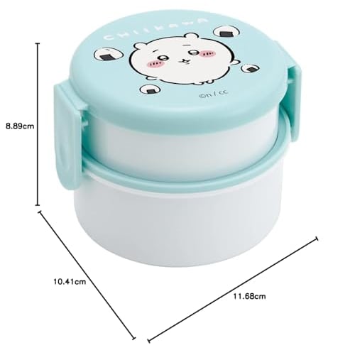 Skater Антибактериальный Бэнто-бокс Chiikawa 500 мл, 2 яруса, круглый, сделано в Японии ONWR1AG-A