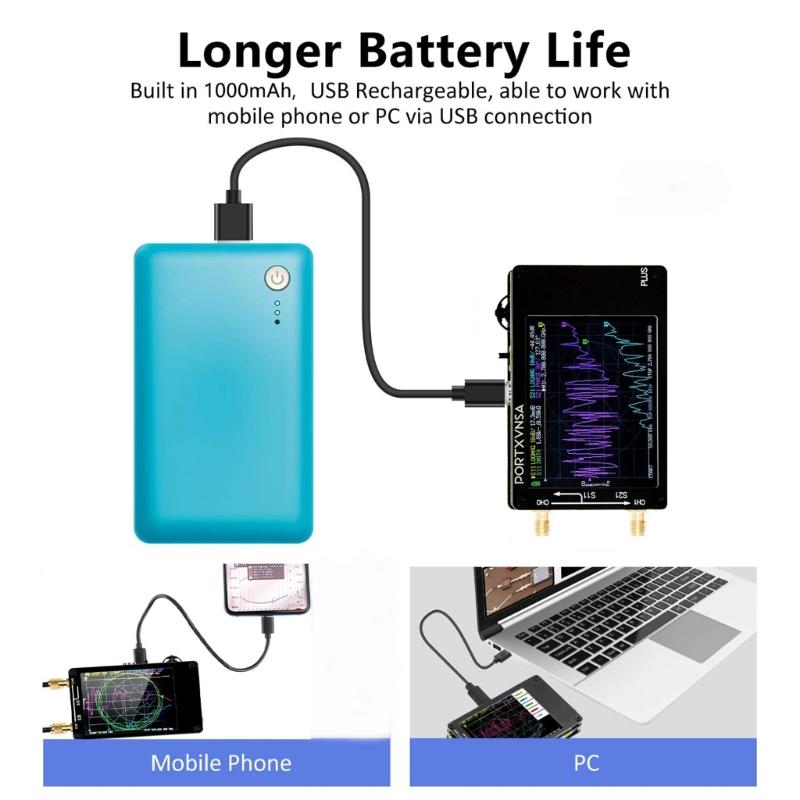 Многофункциональный портативный векторный тестер с высоким разрешением и широким диапазоном 50 кГц - 2700 МГц с цифровым экраном