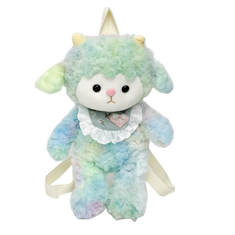 Cute Girl Plush Backpack With Cartoon Sheep Design For Kids And Teens