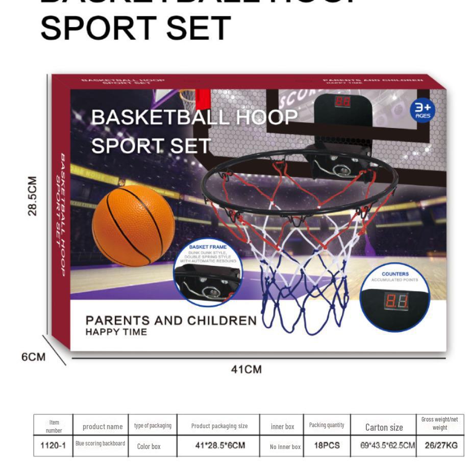 Электронное баскетбольное кольцо с функцией подсчета очков без ударов - складная рама для бросков сверху и снизу для игры в помещении и на открытом воздухе