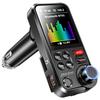 FM-передатчик, Bluetooth 5.0, 2 порта USB, быстрая зарядка QC3.0, автомобильный FM-передатчик, совместим с автомобилями iPhone 12 В/24 В, звонки без помощи рук