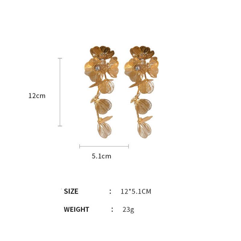 Большие тканевые серьги с цветком, модные простые креативные женские изысканные винтажные круглые богемные темпераментные серьги ручной работы, ювелирные изделия, подарки