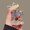 Light Luxury Rhinestone Metal Hair Claw Cat Ears Hair Clip Pearl Hairpin Women Girls Hair Styling Hair Acacessories