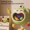 Kids Money Ball Shoot Toy with Scoreboard Fruit Vegetable Accessories Hand-eye Coordination Toddlers Indoor Wall Mount Cartoon Monkey Feeding