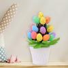 Easter Egg Ornament Easter Egg Bonsai Tree Low Maintenance Artificial Eggs Plants Desktop Easter Decoration Multicolor Potted Easter Ornament