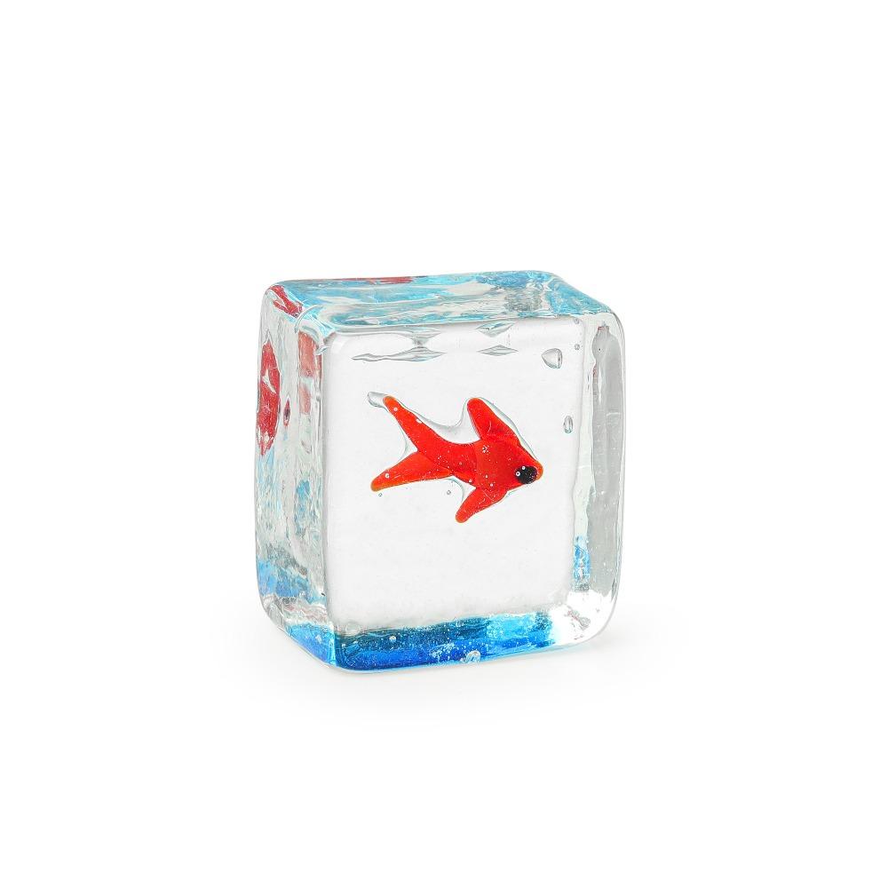 Home Decor Mini Pocket Fish Ornaments Tabletop Ornament Living Room Black Cat Ornaments Office Desktop Glass Fish Delicate