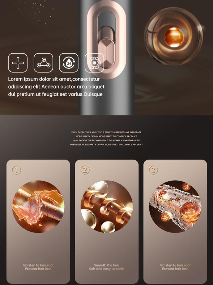 Portable Hair Dryers Negative Ion 1800W 2200W Three-gear Heating and Cooling Adjustment High Power Blue Light Anti-static Blow Dryer Home Appliance