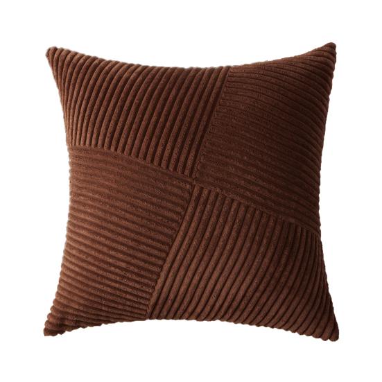 Бохо Текстурная Наволочка Вельветовая Полосатая Лоскутная Наволочка 18x18 Дюймов Рустикальная Наволочка для Фермерского Дома Дома Дивана Дивана Кровати Гостиной