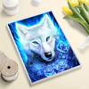 5D DIY Diamond Painting White Wolf Cross Stitch Kit Mosaic Diamond Embroidery Rose Full Round/Square Drill Home Decoration