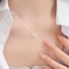Banyan Tree S925 Silver Bowknot Necklace - Sweet Korean Style Clavicle Chain for Women