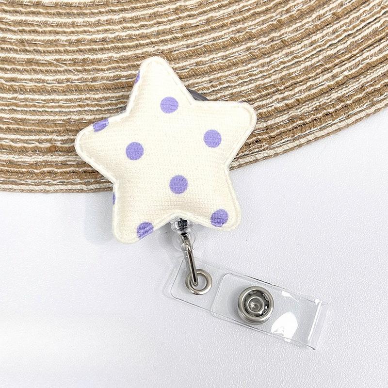 Клетчатый бейдж-ролик со звездой для студентов, медсестер, выдвижной, для работников, держатель для ID, школьный шнурок с клипсой, медицинские зажимы для рабочих карт