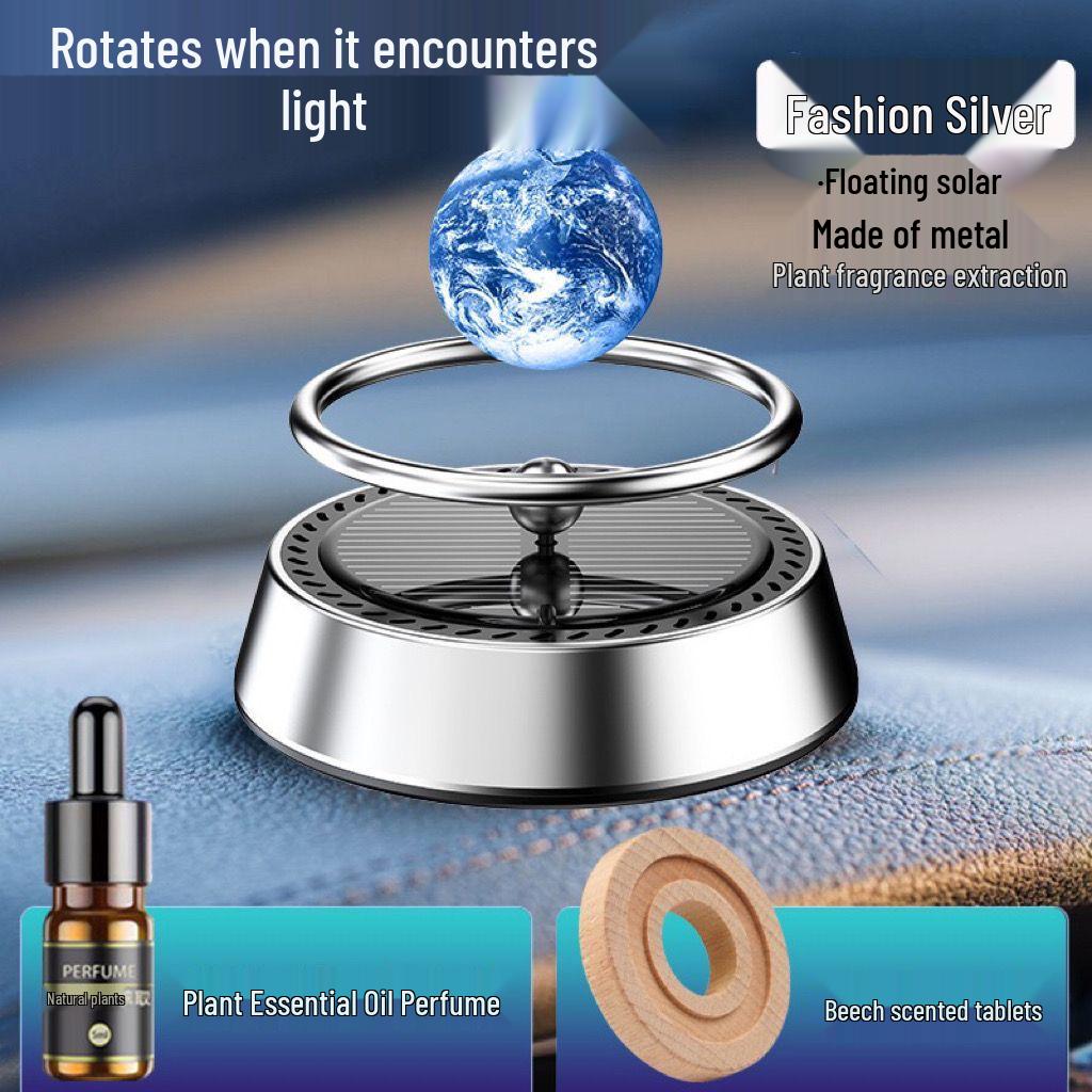 Плавающий на солнечной энергии держатель для автомобильного парфюма в виде планеты с ароматерапией