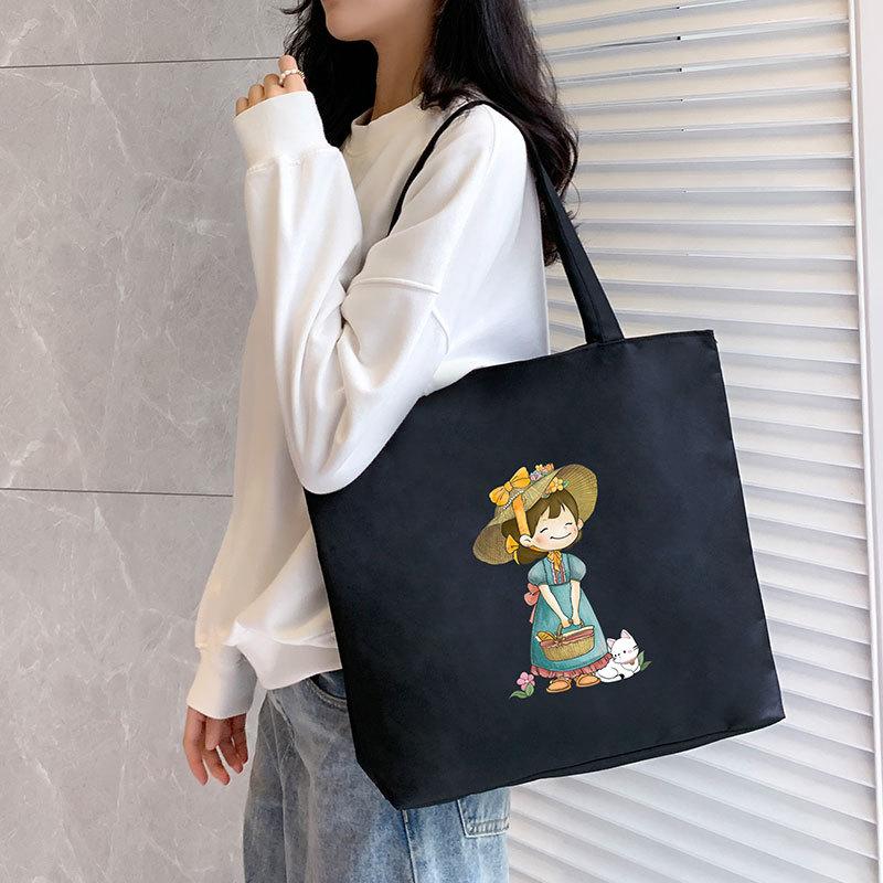 Oxford Handbag Student Shoulder Bags for Women Shopper Tote Bag Cartoon Large Capacity Luxury Ladies Handbags Portable Shopping Bag