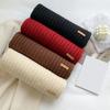 Winter Scarf Solid Color Thickened Warm Knitting Scarf Men Women Long Neck Wrap Garment Clothing Accessories