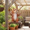 Resin Squirrel on Swing Weatherproof Squirrel Figurine Ornament Garden Decoration  Indoor