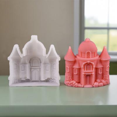 Европейский Замок Форма для Свечей Силиконовая Форма для Мыла и Воска Гибкая Многоразовая