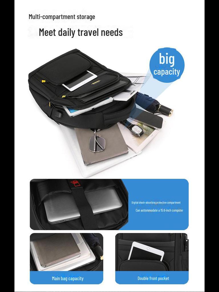 High-End Waterproof Commuter Backpack for Men and Women - Fashionable Travel and Work Bag