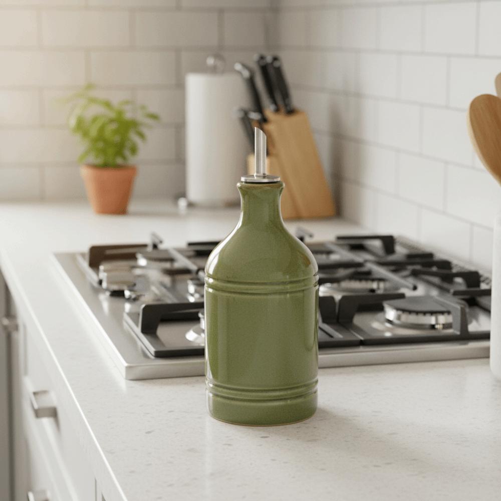 Ceramic Nordic Retro Olive Oil Bottle Light-blocking Bottle Body Vinegar Bottle Dinning Table