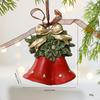 Tree Christmas Ornament Resin Vintage Bell Bow Wreath Christmas Pendant Stocking