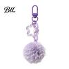 Bag Decorative Accessories Plush Ball Keychain, Fluffy Pompom Pendant with Hollow Star, Backpack Multi Purpose Hanging Accessory Purse Accessories,