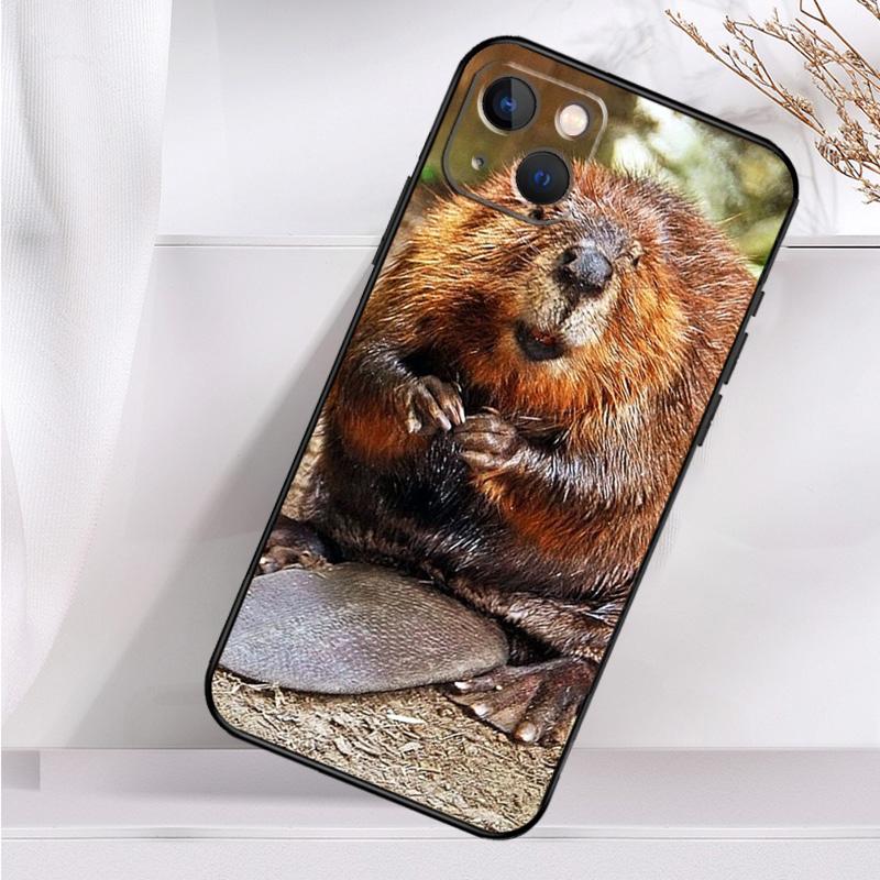 Animal Beaver Phone Case For iPhone 16 15 14 13 12 11 Pro Max Mini X XR XS Max 7 8 Plus Back Cover