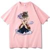Men Clothing Anime T-shirt Demon Slayer Blade T Shirt Hashihira Innosuke Short Sleeve Hip Hop Street Style Loose Oversized Tee