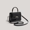 JIAERDI Retro Black Messenger Bag Women High Street Crocodile Handle Chic Leather Y2k Bag Female Vintage Square Crossbody Bags