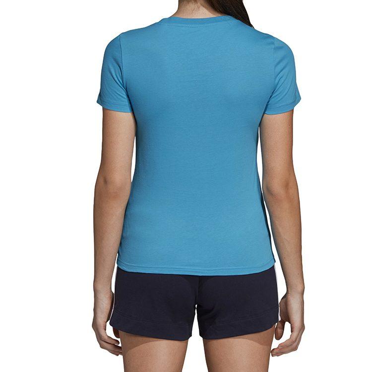 Adidas T Shirts Women's Blue Crew Neck Moderate Straight Fit DU0630