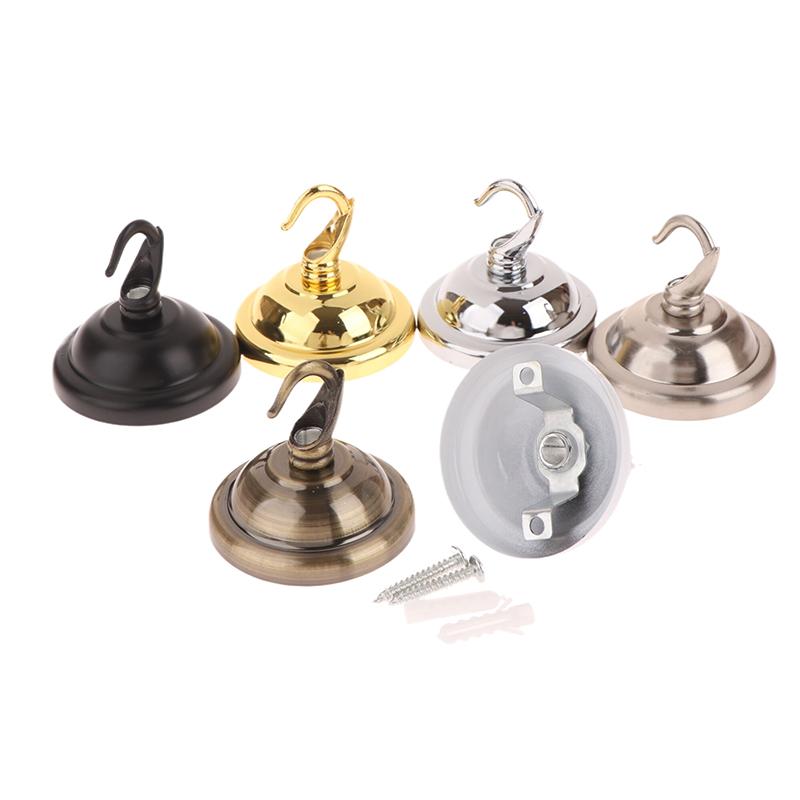 1 комплект потолочного крепления подвесного светильника основание черного/белого/бронзового/золотого цвета/56 мм DIY круглый железный крючок потолочная пластина основание