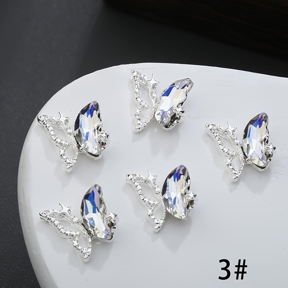 10 шт./пакет Kawaii Mini Butterfly 3D Cute Nail Art Decorations Nails Charms Designs DIY Nail Art Accessories