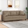 VidaXL 3-seater Sofa with Pillows Cappuccino 180 Cm Faux Leather, Sofa, Upholstered Sofa, Faux Leather Sofa, Sofas, 3200812