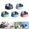 Миска для кошек и собак с приподнятым нескользящим основанием для щенков, кормушка для кошачьего корма, питьевой воды, наклонная безопасная горловина, аксессуары для мисок для домашних животных