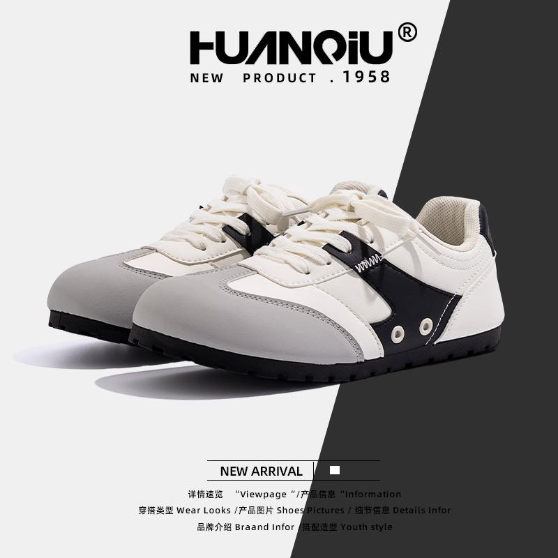 Глобальная женская обувь на плоской подошве, немецкие тренировочные туфли, весна 2024, новая универсальная дышащая повседневная спортивная маленькая белая обувь ZHQ9072