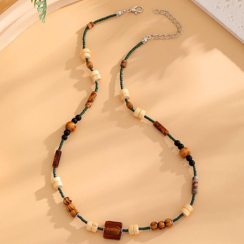 Модная бижутерия женское ожерелье ретро бисерное регулируемое ожерелье женские свадебные аксессуары для вечеринок