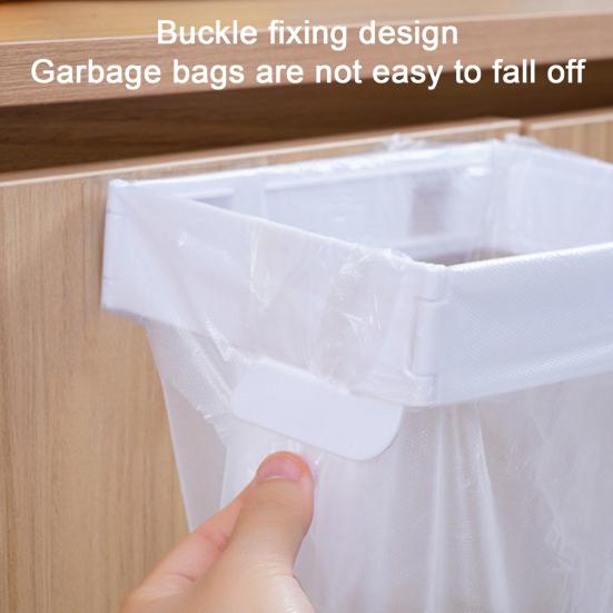 Yousheng 2Pcs Foldable Trash Bag Holder Large Opening Design Snap Fastening Space Saving Foldable Garbage Rack