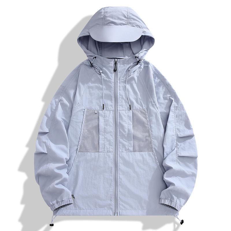Unisex UV Protection Hooded Fishing Jacket - Summer Antibacterial Loose Fit Plus Size