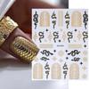 6/12pcs Brongzing Gold Black Snake Nail Stickers 5D Sexy Snake Print French Nail Decals 8*10cm Self-Adhesive Snake Manicure Diy