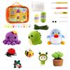 New Beginner Crochet Kit DIY Handmade Wool Animal Toys Knitting Material Bag with Crochet Hooks Yarn Children's Gifts