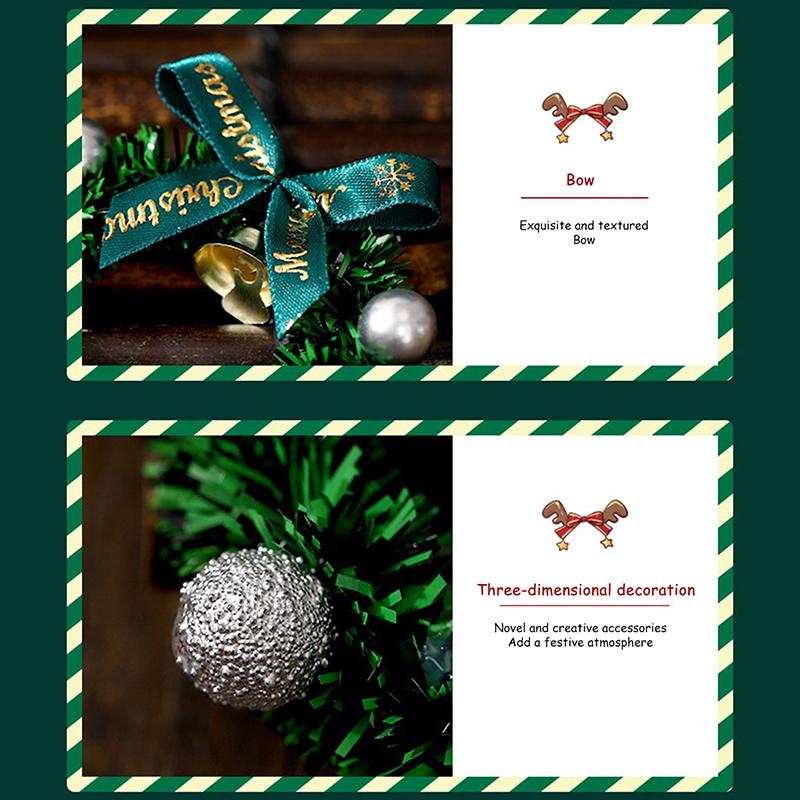 Merry Christmas Wreath Pendant With Bell Car Door Hanging Decoration Xmas Party Christmas Tree Decor Accessories