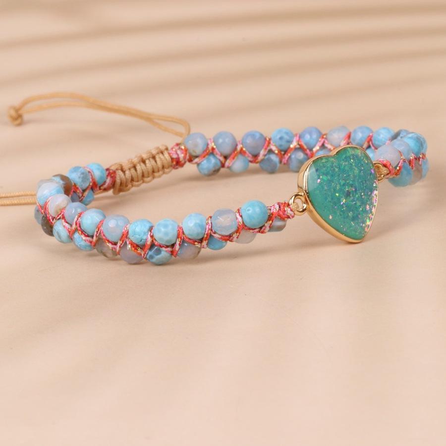 Браслеты Ocean Eye Blue Heart Opal, браслеты ручной работы из бисера