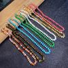 Natural Stone Necklace Rainbow Semi-precious Abacus Beads Necklace for Elegant Women Love Romantic Gift