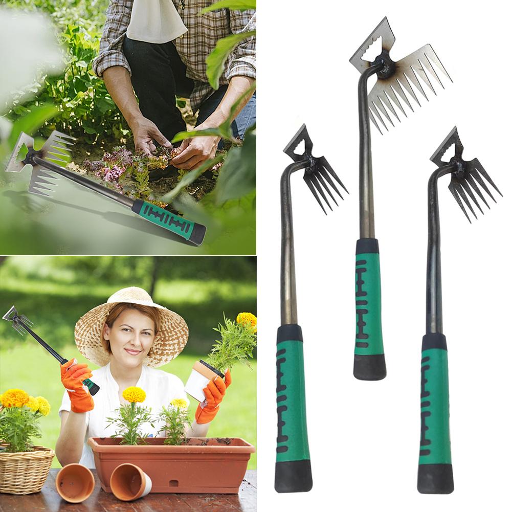 5/6/11 Tines Gardening Hand Weeder Tool Multifunctional Hand Weed Remover Uprooting Weeding Tool for Yard Lawn Garden
