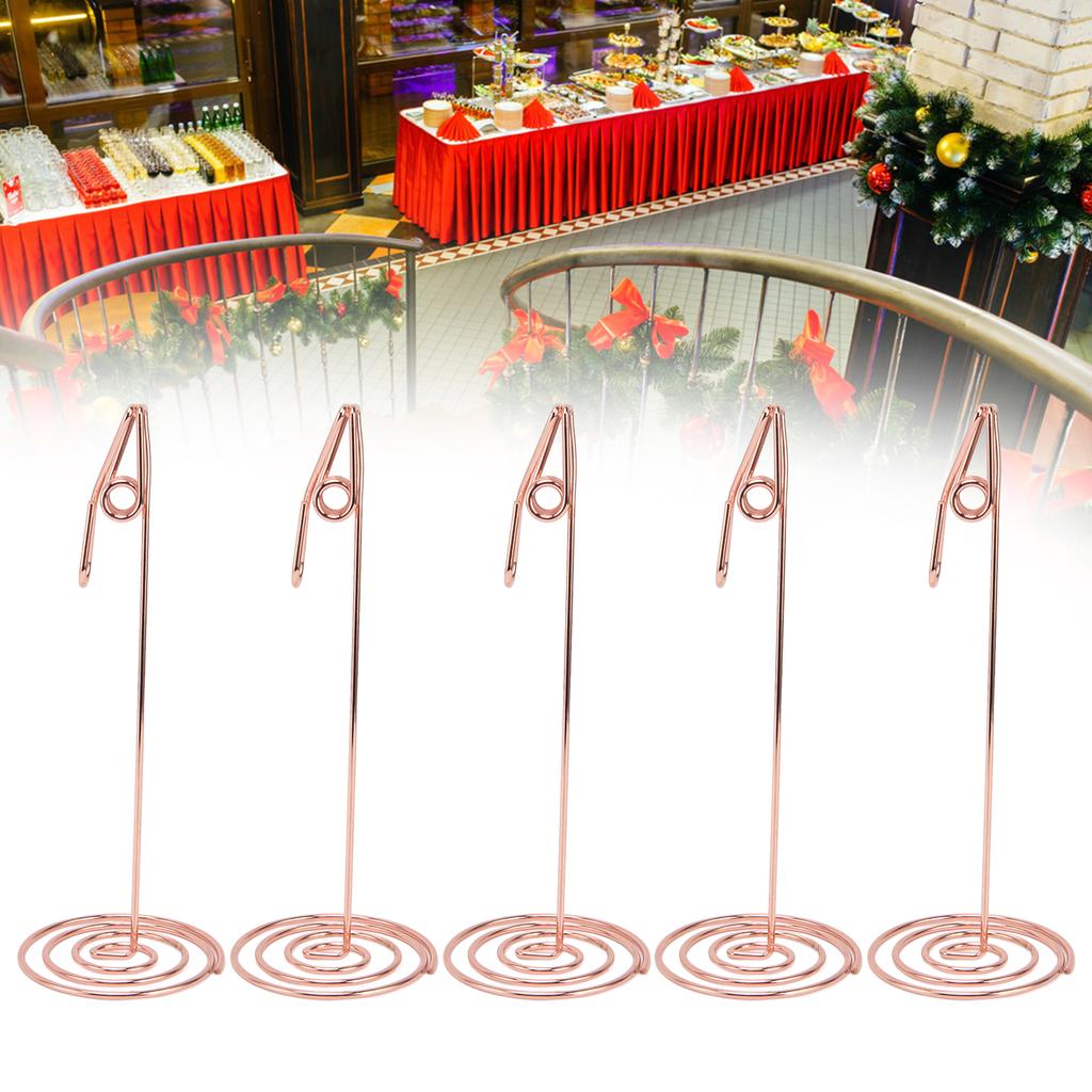 5 шт. держатель для карточек золото уникальный дизайн металл анти окисление многоцелевой стол нумб