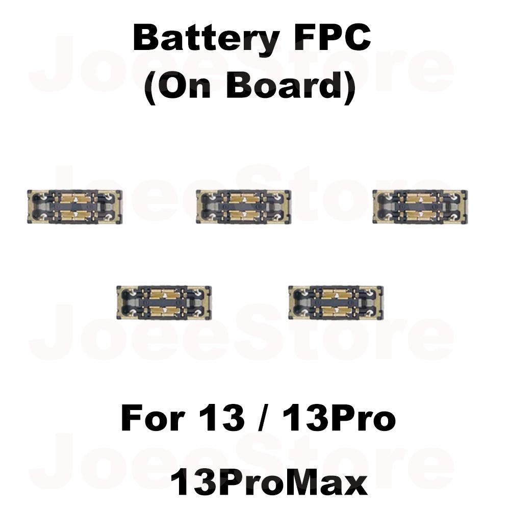 5 шт. Коннектор FPC аккумулятора для iPhone X XS XR 11 12 13 14 15 16 Pro Max 8 Plus Внутренний коннектор FPC аккумулятора Зажим Штекер Гибкий шлейф Запчасти